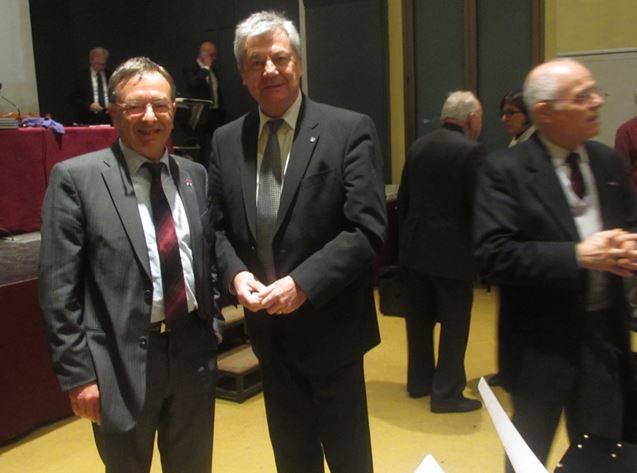 M. Polvent, président Nord et M. Gérard Daems, président du Réseau des ressources protocolaires